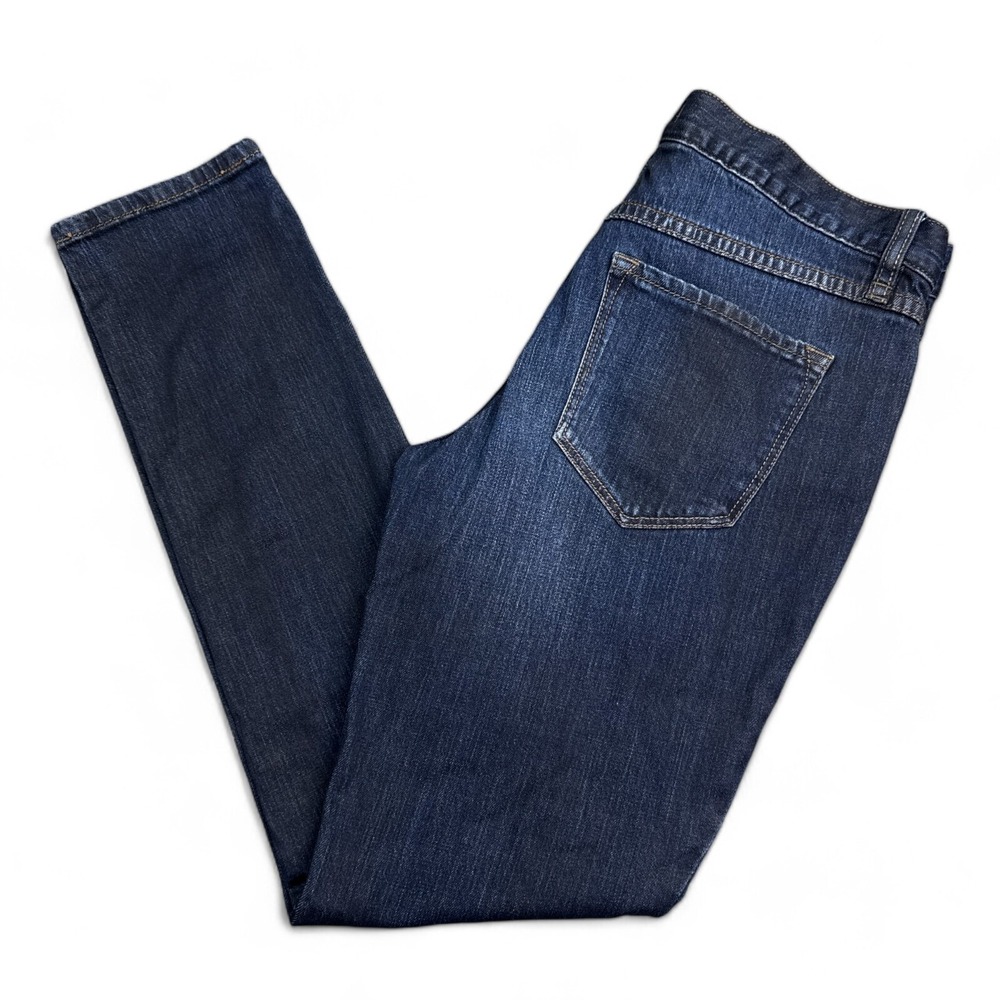 Free People Slim Jeans Womens Size 29 Dark Blue Mid Rise Stretch Denim
